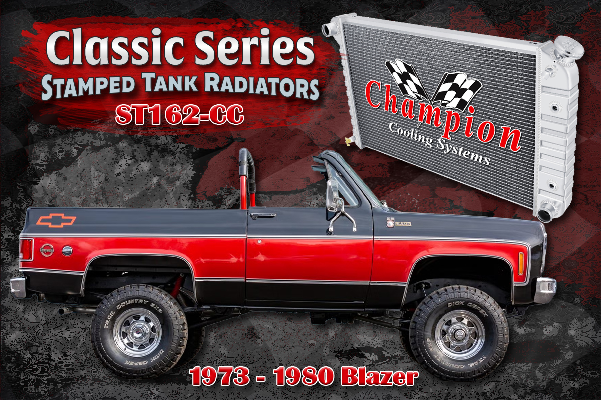 Classic Series Stamped Tank Radiator for Chevy Blazer, and other GM vehicles