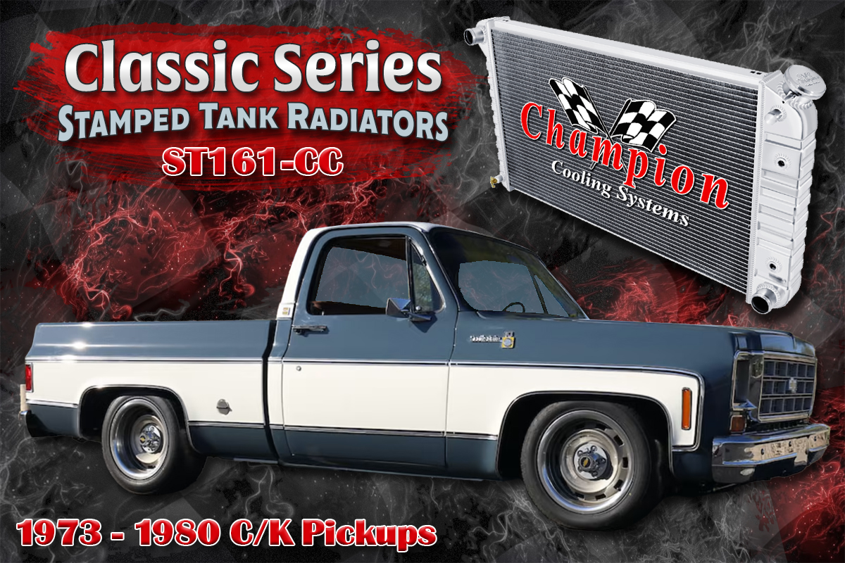 Classic Series Stamped Tank Radiator for Chevy Pickups, and other GM vehicles
