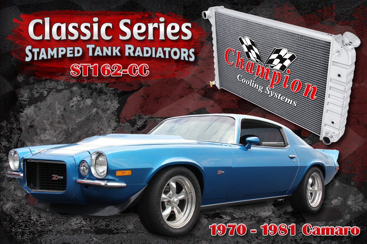 Classic Series Stamped Tank Radiator for Chevy Camaro, and other GM vehicles