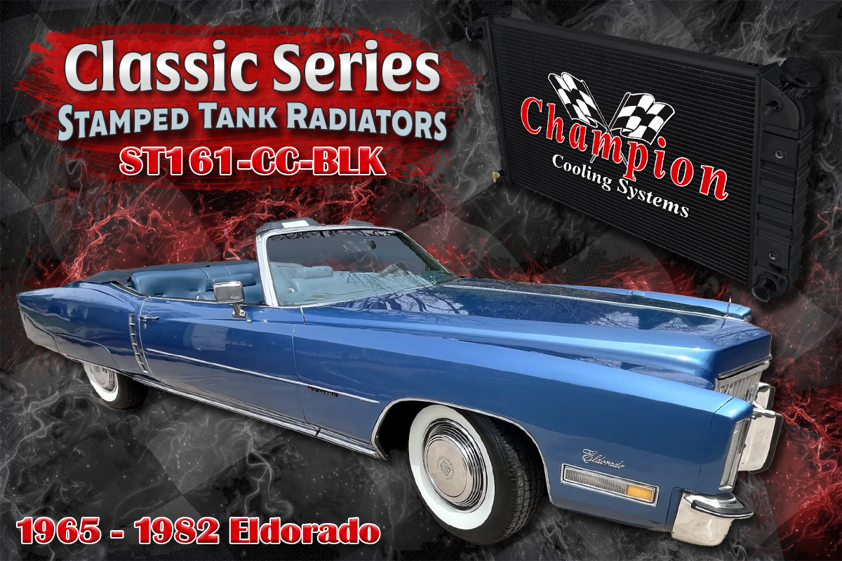Classic Series Stamped Tank Radiator for Cadillac Eldorado, and other GM vehicles