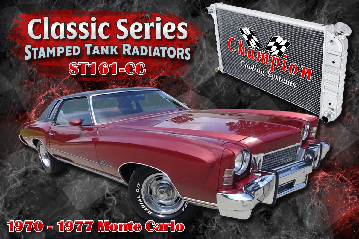 Classic Series Stamped Tank Radiator for Chevy Monte Carlo, and other GM vehicles